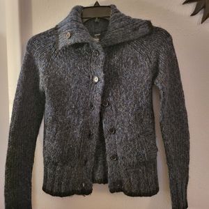 Blue wool cardigan